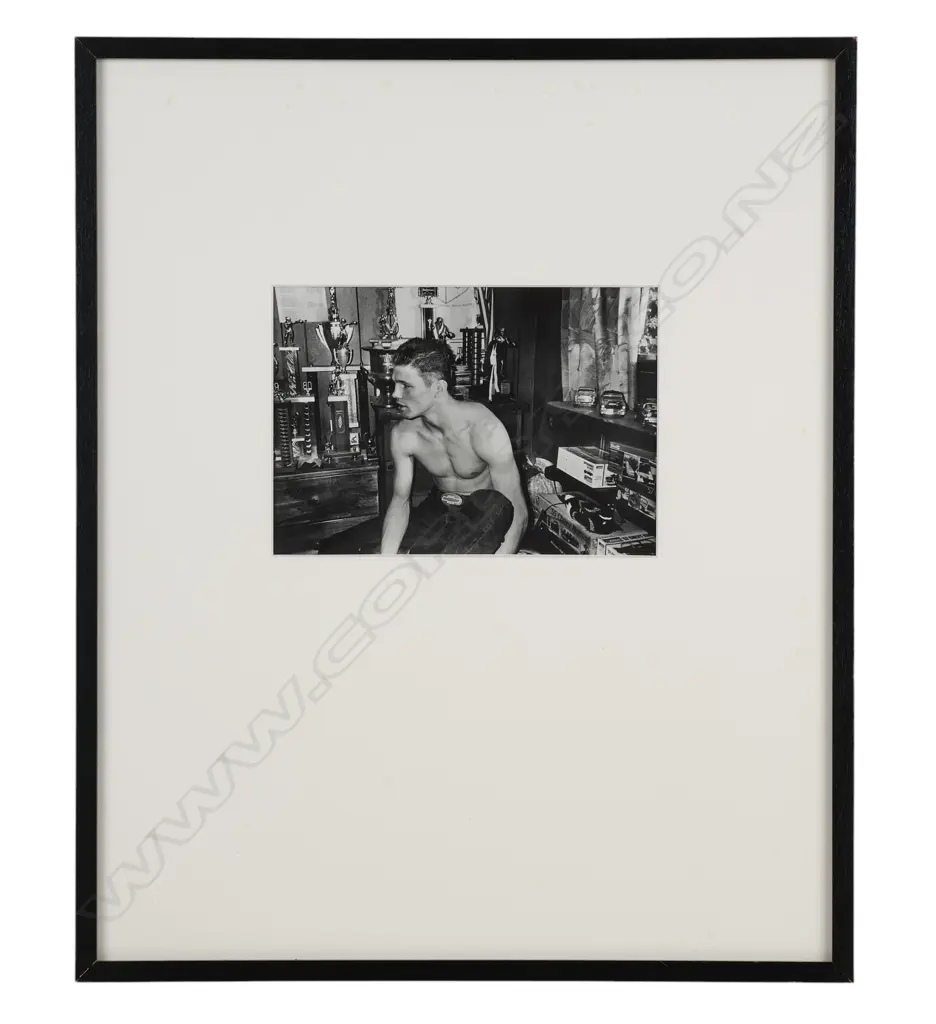 Bruce Weber (1946-) ‘Andy Minsker and trophies’, Image 1++